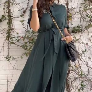 Calvin Klein Emerald Green Maxi Dress